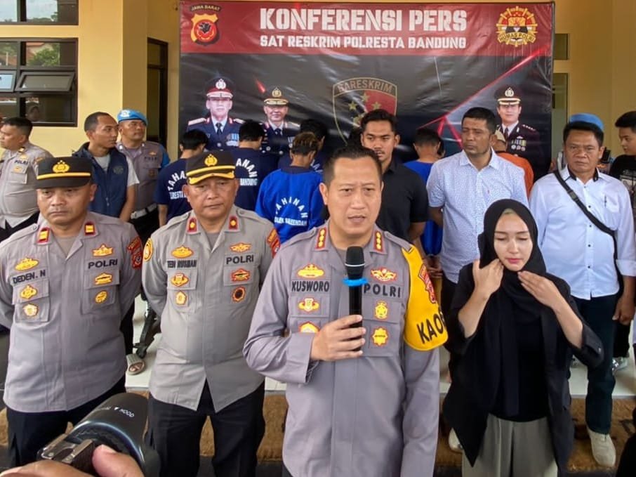 Jelang Akhir Tahun, 9 Tersangka Curanmor Beserta Barang Bukti 29 Ranmor Diamankan Polresta Bandung