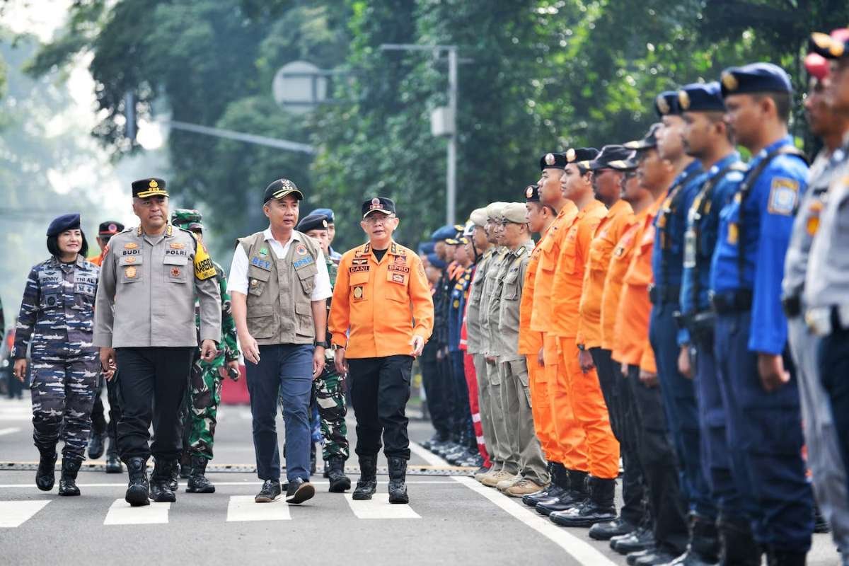 Pimpin Apel Siaga Bencana, Bey Machmudin: Semua Stakeholder Harus Antisipasi Cuaca Ekstrem Dapat Mengganggu Kelancaran Pemilu 2024