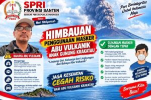 Abu Vulkanik Anak Krakatau Terpantau di Banten, Dinkes Tangsel Didorong Siapkan Masker untuk Warga